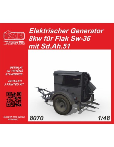 Elektrischer Generator 8kw für Flak Sw-36 mit Sd.Ah.51 