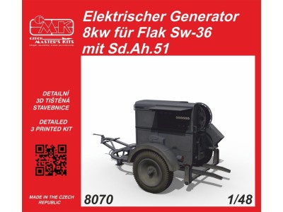 Elektrischer Generator 8kw für Flak Sw-36 mit Sd.Ah.51 