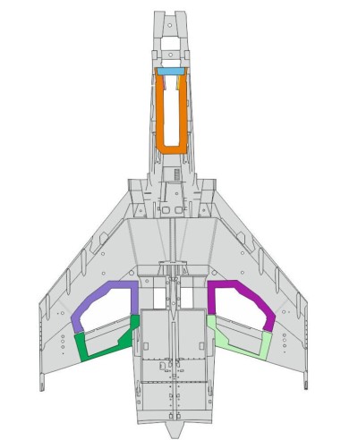 F-4E wheel bays 1/48 MENG 