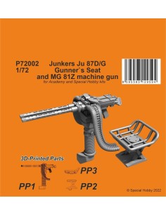 Ju 87D/G Gunner`s Seat and MG 81Z machine gun / for Academy/SH 