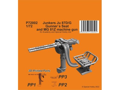 Ju 87D/G Gunner`s Seat and MG 81Z machine gun / for Academy/SH 