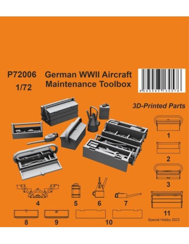 German WWII Aircraft Maintenance Toolbox 1/72 