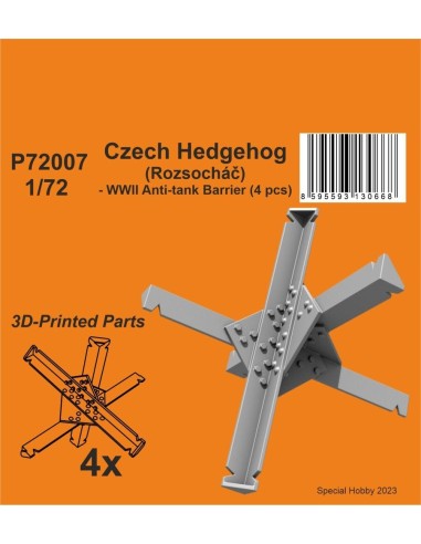 Czech Hedgehog (Rozsochá?) - WWII Anti-tank Barrier (6 pcs) 1/72 