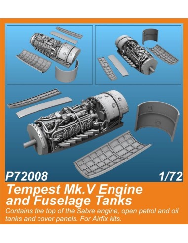 Tempest Mk.V Engine and Fuselage Tanks 1/72 for Airfix kit 