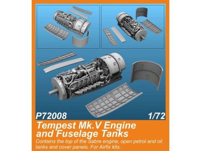 Tempest Mk.V Engine and Fuselage Tanks 1/72 for Airfix kit 