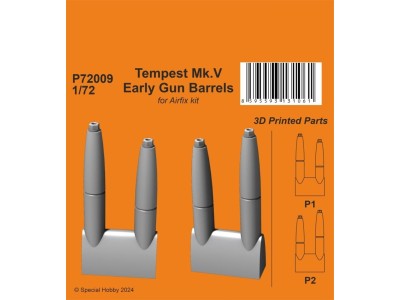Tempest Mk.V Early Gun Barrels 1/72 