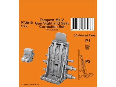 Tempest Mk.V Gun Sight and Seat Correction Set 1/72 for Airfix kit 