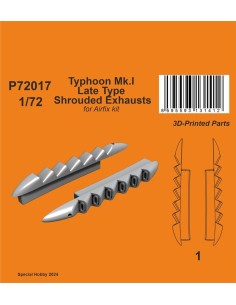 Typhoon Mk.I Late Type Shrouded Exhausts   / for Airfix kit 