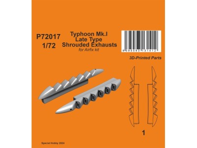 Typhoon Mk.I Late Type Shrouded Exhausts   / for Airfix kit 