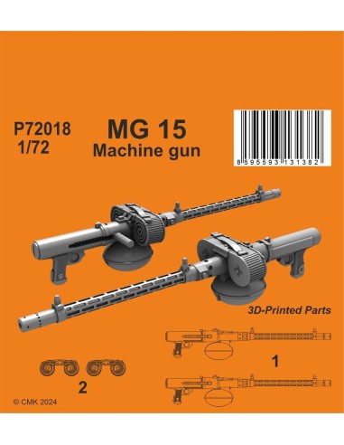 MG 15 German WWII  Machine gun (2 pcs) 