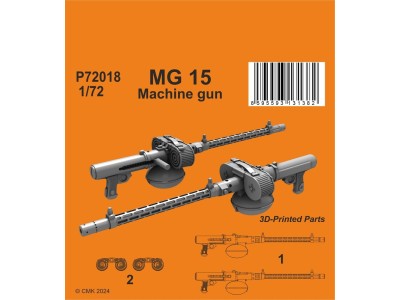 MG 15 German WWII  Machine gun (2 pcs) 