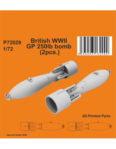 British WWII GP 250lb bomb (2pcs.) 