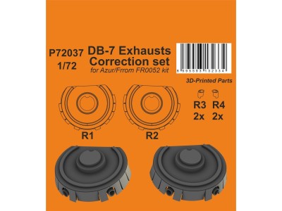 DB-7 Exhausts Correction set  / for Azur/Frrom kit 