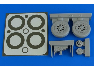 A1H Skyraider wheels & paint masks for Trumpeter 