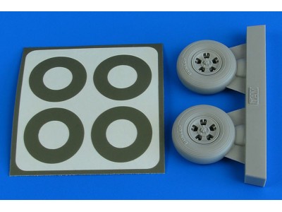 Spitfire Mk.IX wheels (5-spoke) & paint masks f.Tamiya 