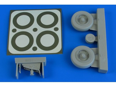 A-1J Skyraider wheels & paint masks f.Trumpeter 