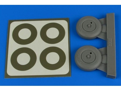 Spitfire Mk.IX wheels (covered) & paint masks for Tamiya 