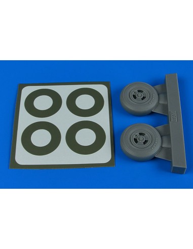 Spitfire Mk.IX wheels (3-spoke) & paint masks f. Tamiya 