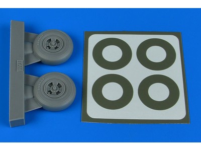 Spitfire Mk.IX wheels (4-spoke) & paint masks for Tamiya 