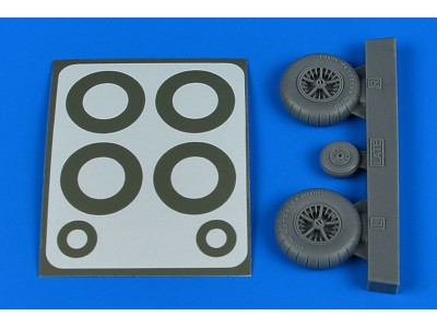 Bf 108 wheels & paint masks - late for Eduard 