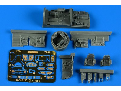 TBM Avenger Cocpit set Cockpit-Set mit Abwehrturm 