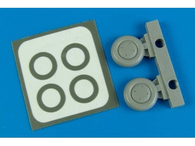 P-40B wheels & paint mask for Airfix 