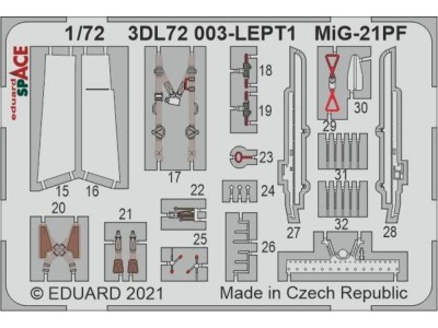 MiG-21PF SPACE 1/72 for EDUARD 