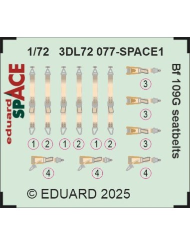 Bf 109G seatbelts SPACE 