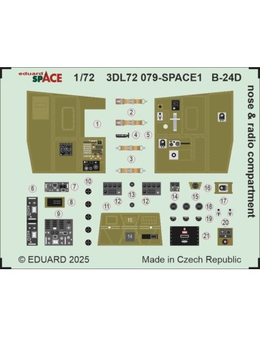 B-24D nose & radio compartment SPACE for Airfix 