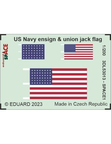 US Navy ensign & union jack flag SPACE 1/200 