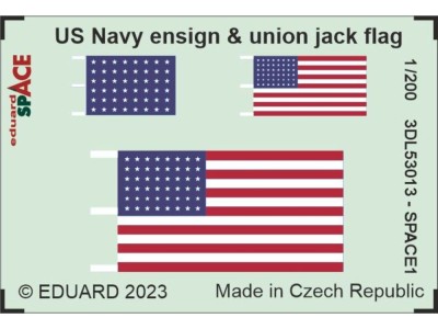 US Navy ensign & union jack flag SPACE 1/200 