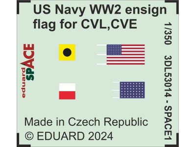 US Navy WW2 ensign flag for CVL, CVE, CL & DD SPACE 