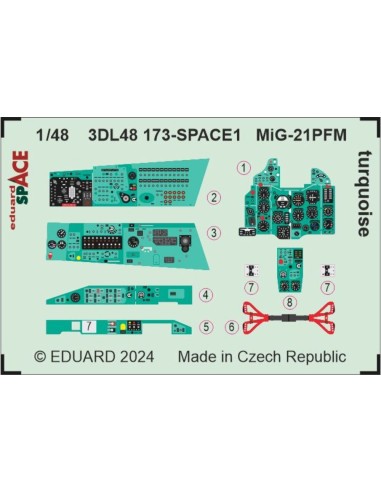 MiG-21PFM turquoise SPACE 1/48 EDUARD 