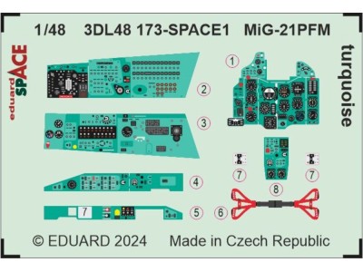 MiG-21PFM turquoise SPACE 1/48 EDUARD 
