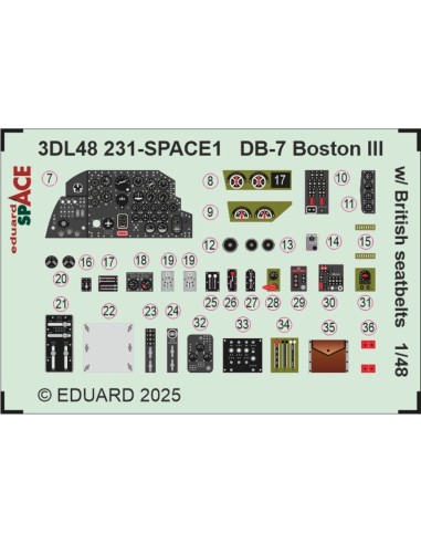 DB-7 Boston III w/ British seatbelts SPACE  HKM 