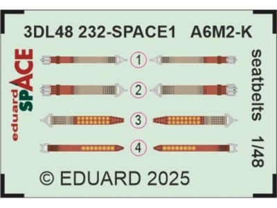 A6M-2K seatbelts SPACE  EDUARD 