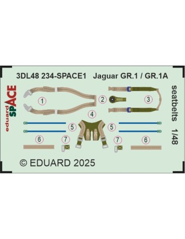 Jaguar GR.1 / GR.1A seatbelts SPACE  AIRFIX 