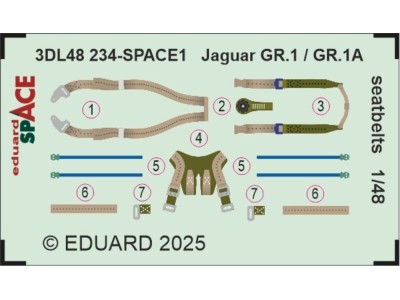 Jaguar GR.1 / GR.1A seatbelts SPACE  AIRFIX 