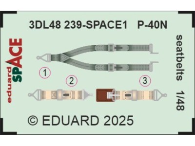 P-40N seatbelts SPACE  EDUARD 