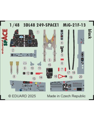 MiG-21F-13 black SPACE 1/48 for Eduard 