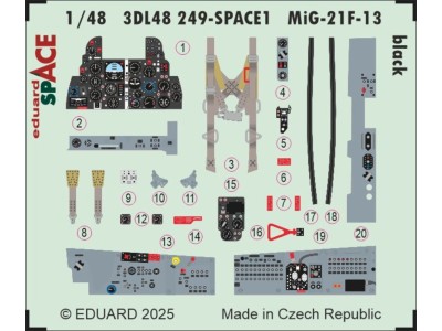 MiG-21F-13 black SPACE 1/48 for Eduard 