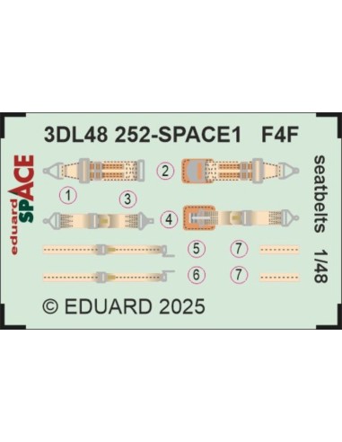 F4F seatbelts SPACE 1/48 for Eduard 