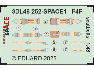 F4F seatbelts SPACE 1/48 for Eduard 