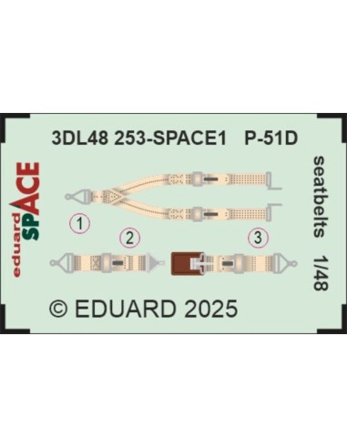P-51D seatbelts SPACE 1/48 for Eduard 