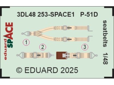 P-51D seatbelts SPACE 1/48 for Eduard 