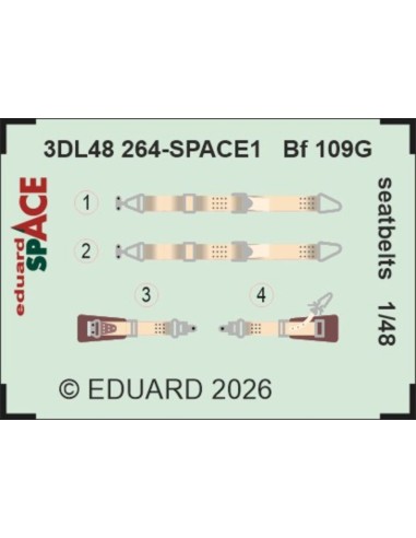 Bf 109G seatbelts SPACE 