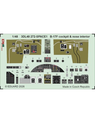 B-17F cockpit & nose interior SPACE for Revell 