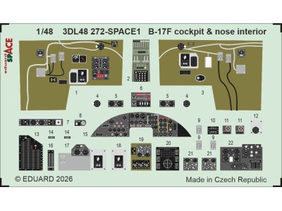 B-17F cockpit & nose interior SPACE for Revell 