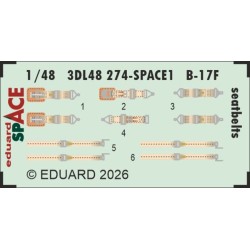 B-17F seatbelts SPACE for Revell 