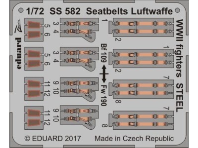 Seatbelts Luftwaffe WWII fighters STEEL 